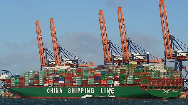 CSCL china shipping line one of the biggest largest ships in the world