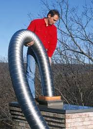installing a flue liner from roof