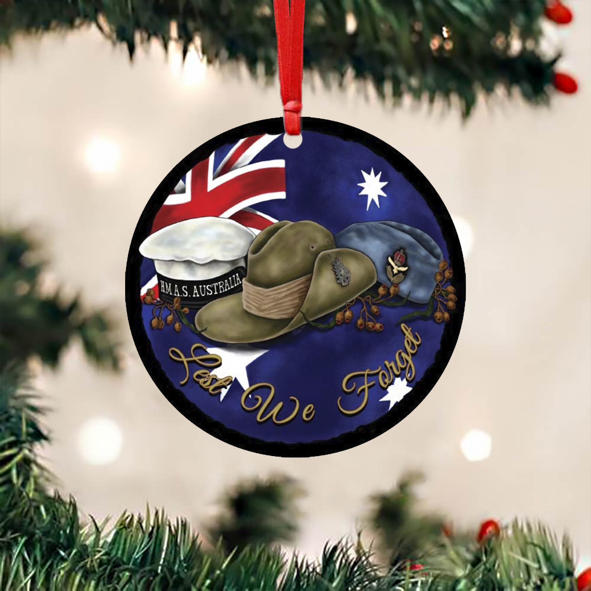Lest We Forget Australian Flag Ornament Patriotic Aussie Hanging Ornament Decorating Ideas-1