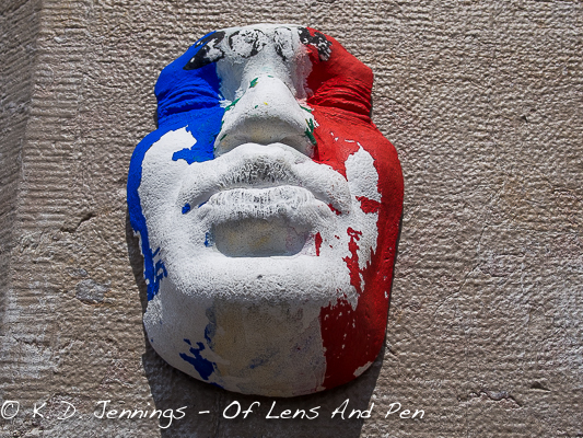 Gregos Paris Face Sculpture With French Flag Colours