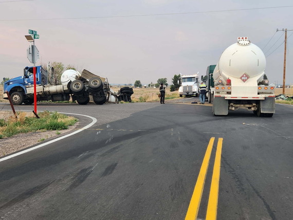 2 HAZMAT semi-trucks crash in Weld County overnight