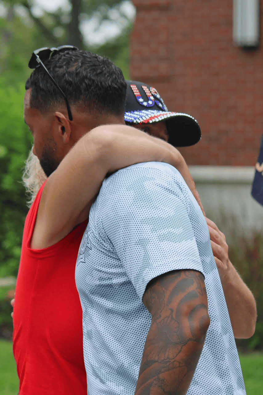 Hugging David