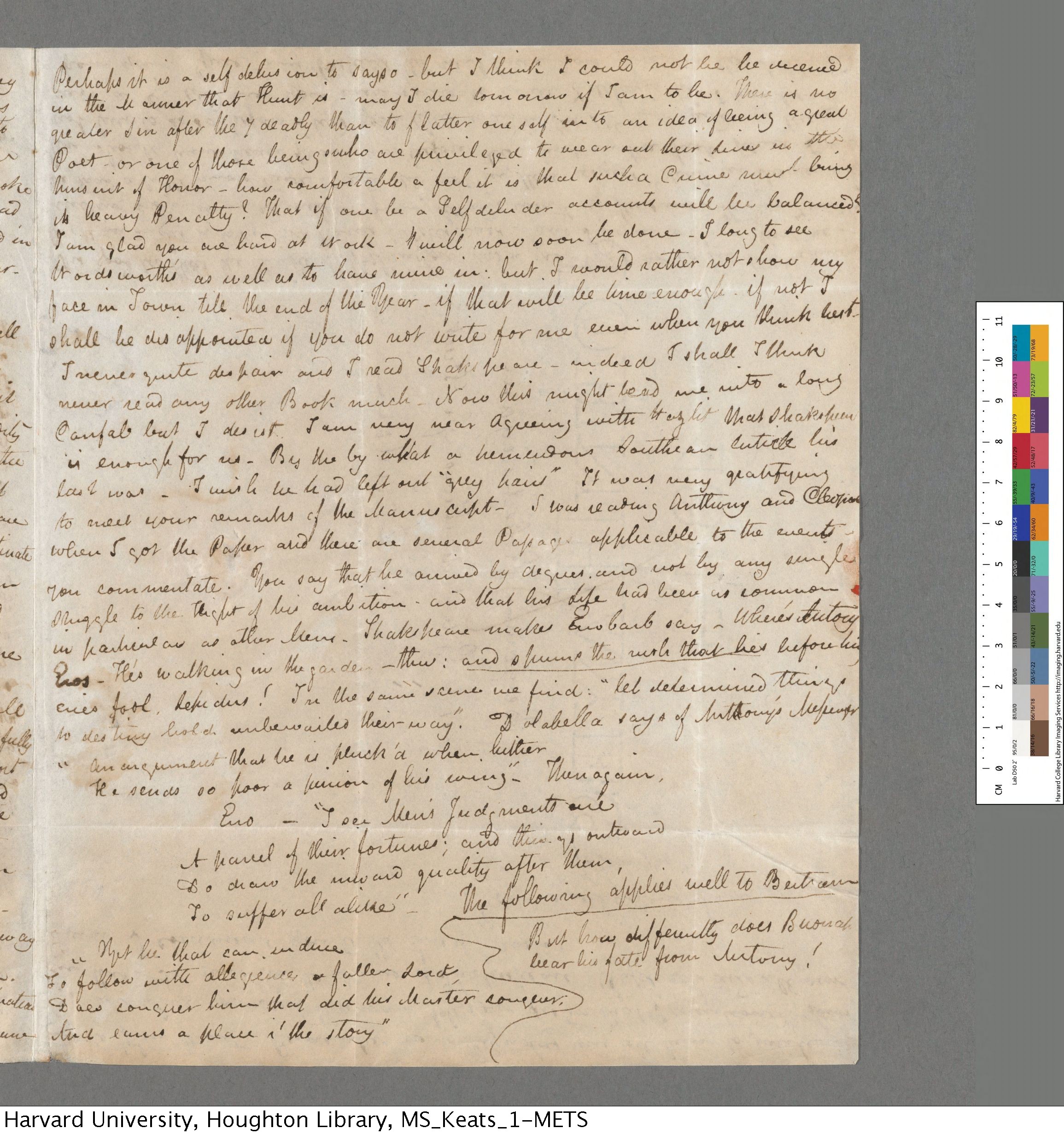 Letter 19 To Benjamin Robert Haydon, 10/11 May 1817 The Keats Letters Project