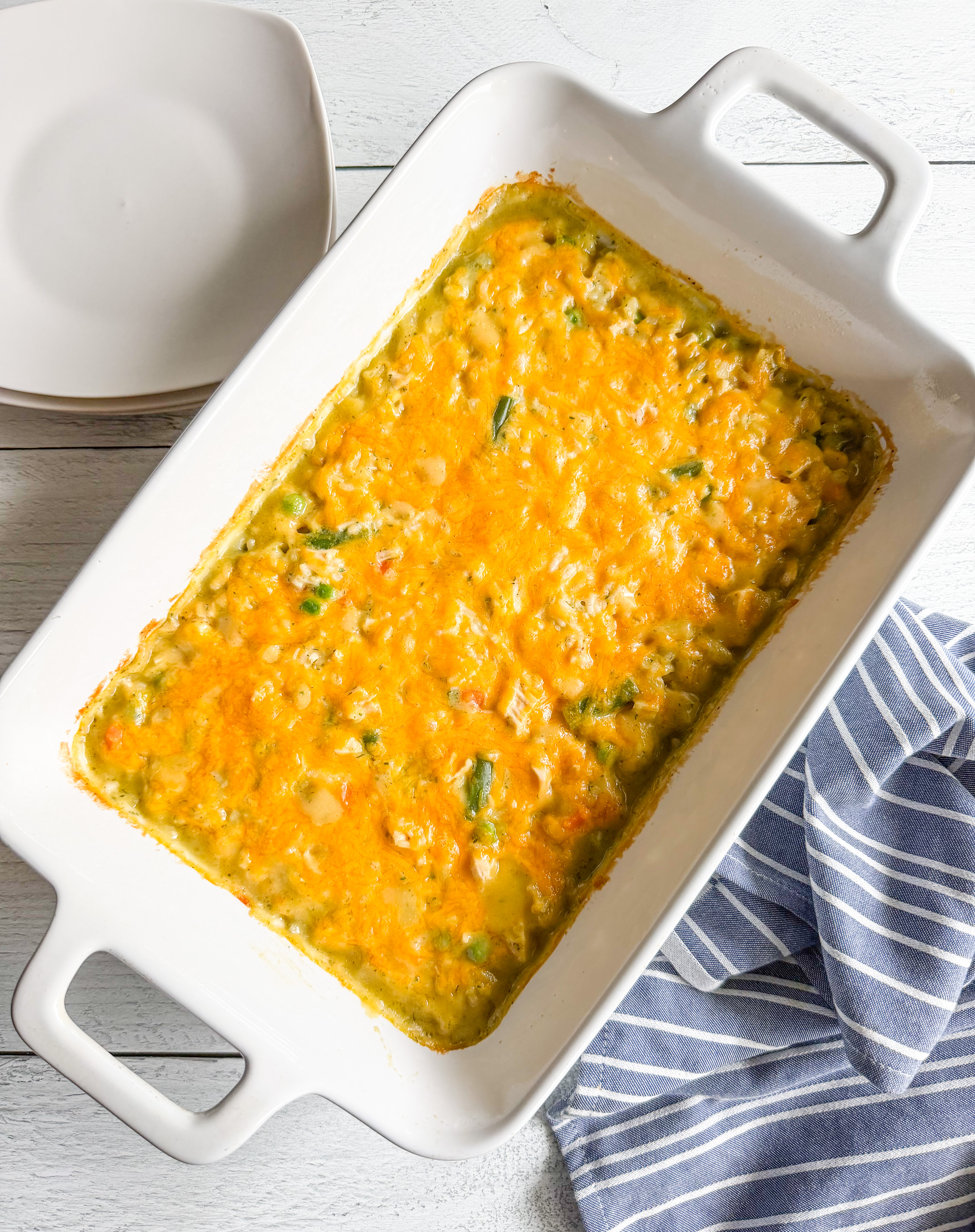 Dump and Bake Cheesy Chicken Ranch Rice Casserole Weight Watchers Recipe