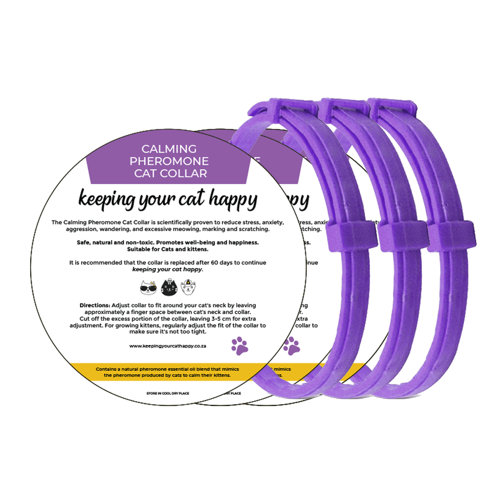 3 x calming pheromone cat collars