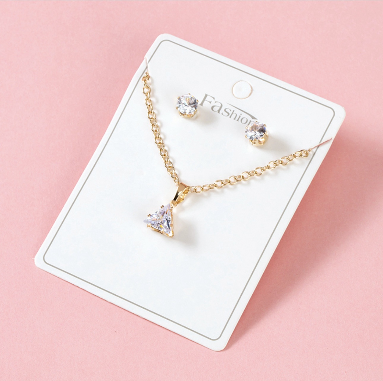 Necklace & Earrings Set Zircon