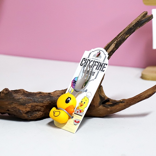 Children Steel Fork-Spoon Yellow Duck