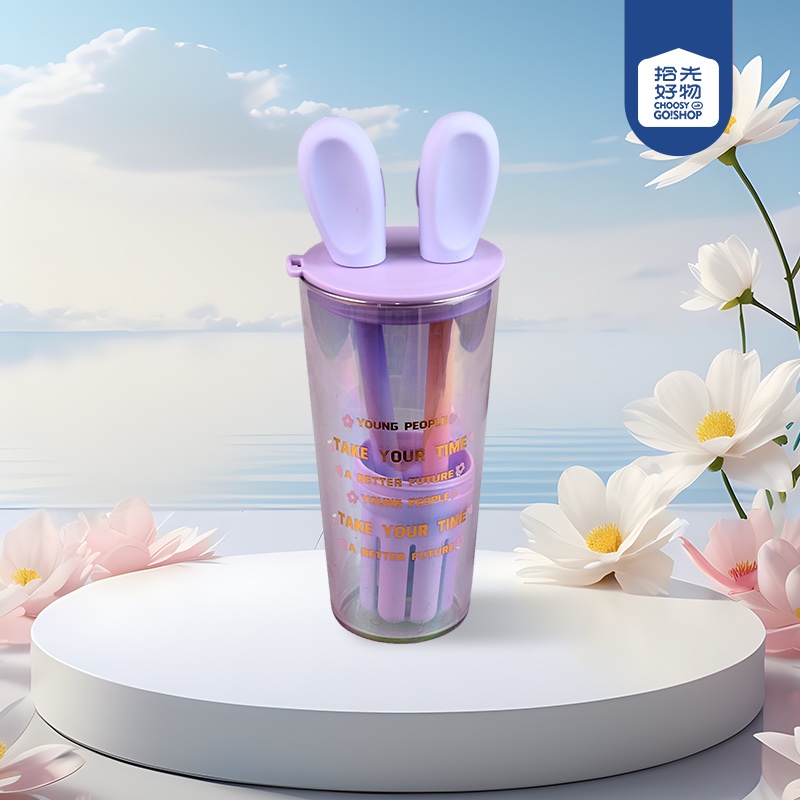 Glass Cup Rabbit Ear