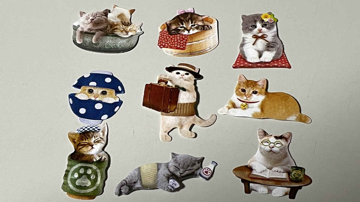 Keisui Art Studio 結構毛だらけ猫灰だらけ の猫ちゃんシール