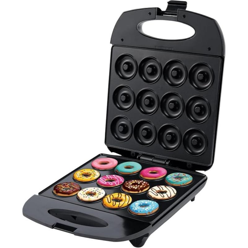 RAF Mini Donut Maker, 1400W, Homemade Mini Donuts, Perfect for Snacking and Entertaining, Dual-Sided Heating, Non-Stick Coating - Makes 12 Donuts at a Time