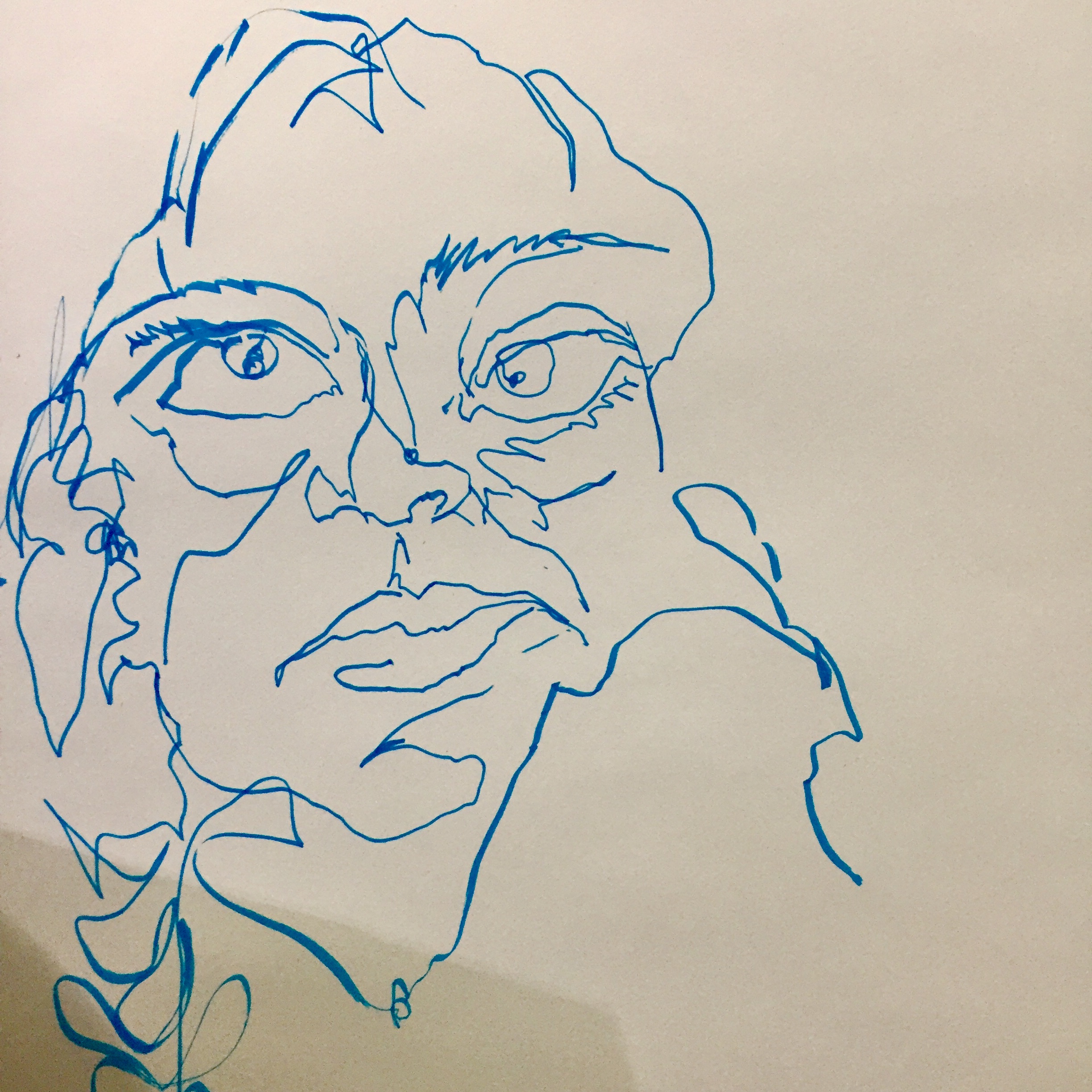 #MondayMotivation I do believe in coffee, I do believe in coffee, I do! I do! #365LoveNotesToSelf Day 167 whiteboard marker #arewewiredyet #selfportrait
