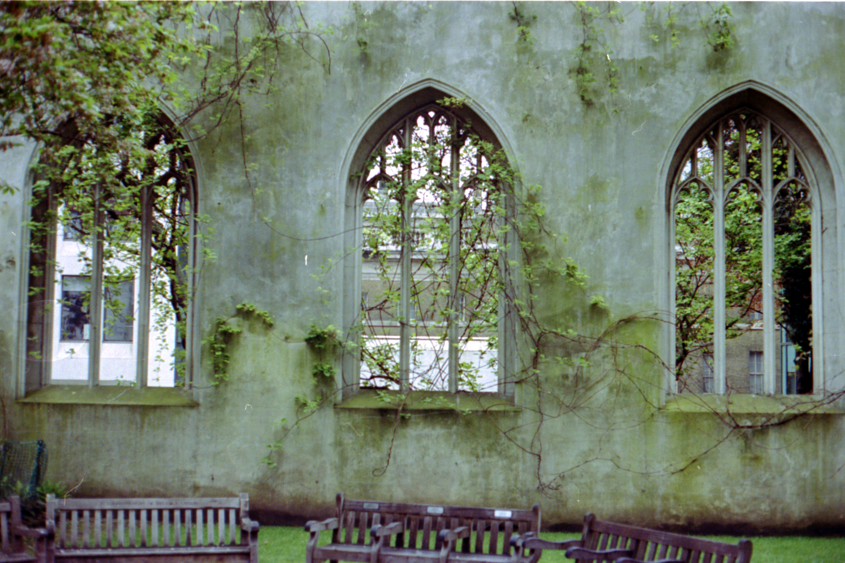 saint dunstan in the east church garden, london, uk