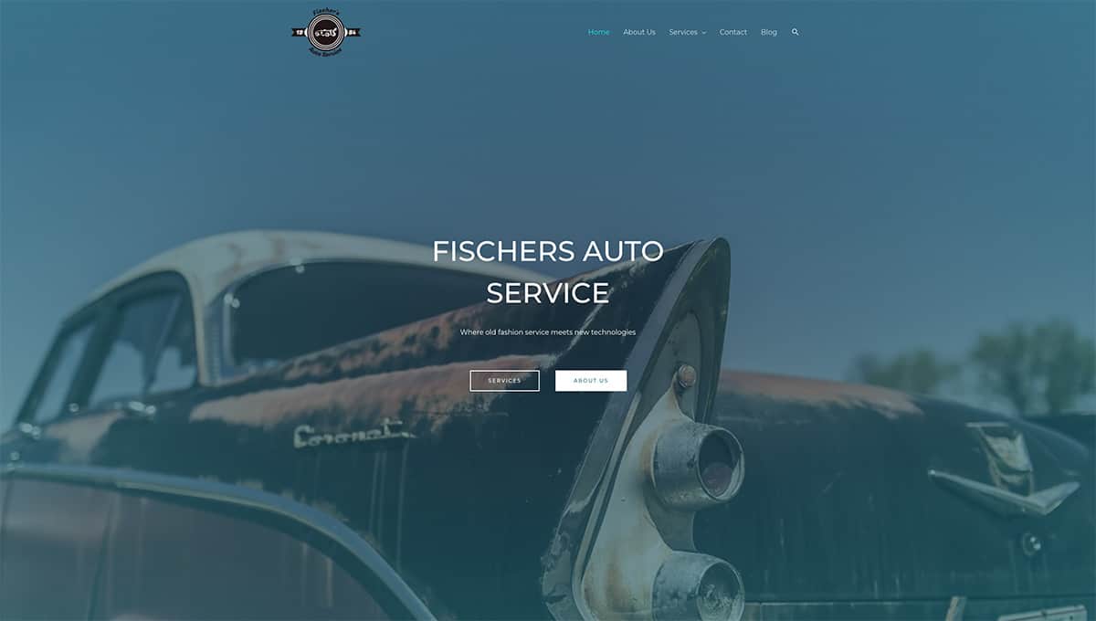 Fischers Auto Service Website Design and Development