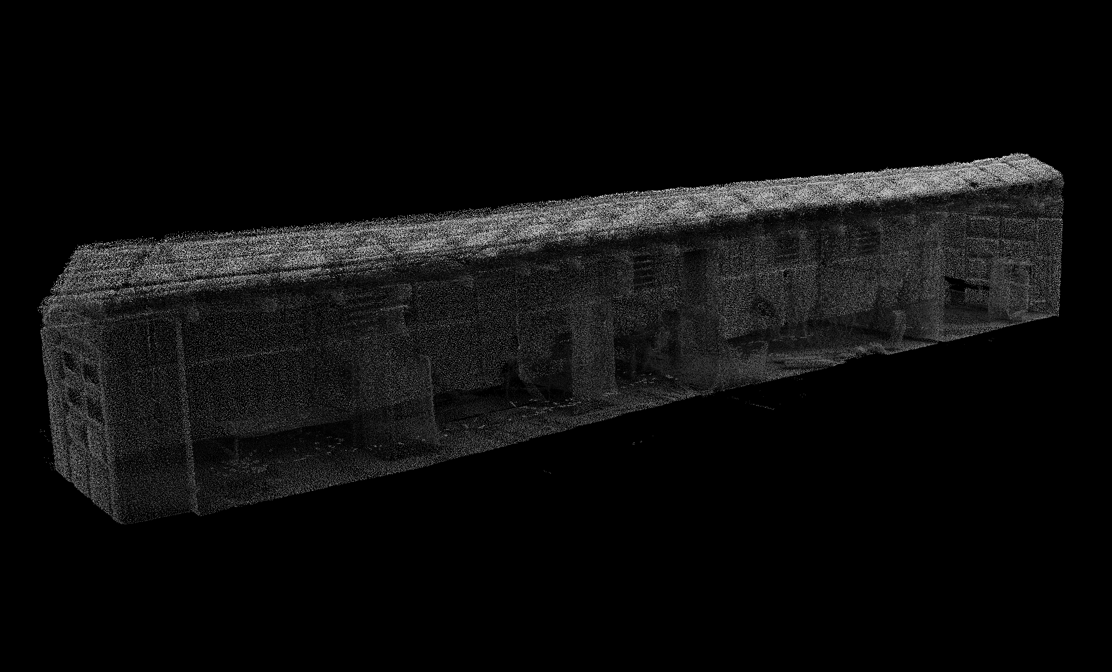 Peel Island Lazaret Doctor's residence. Sacnned using a ZebRevo by Troy Cordie (CSIRO and QUT) and Jonathan Roberts (QUT). Visualiation by Jonathan Roberts.