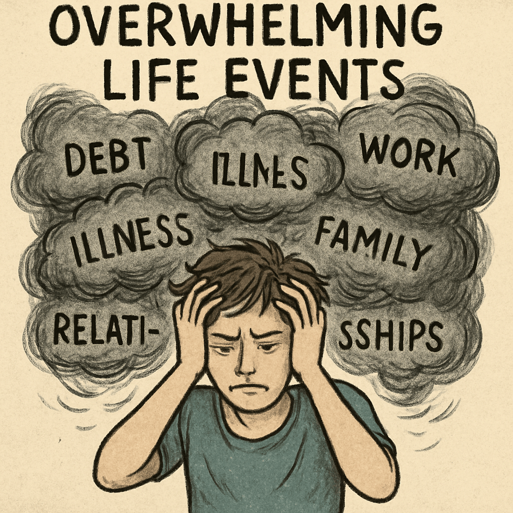 overwhelming life events and major issues