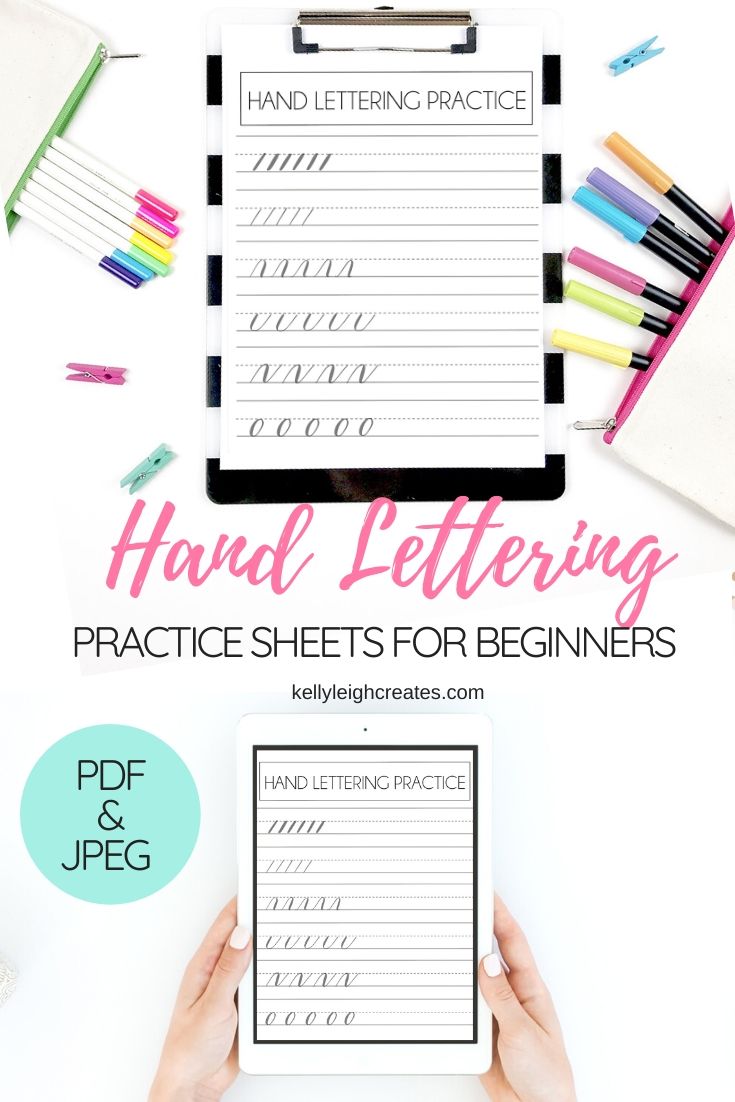 These pages offer questions and answers on separate page so you can check your work. Hand Lettering Practice Sheets For Beginners Kelly Leigh Creates