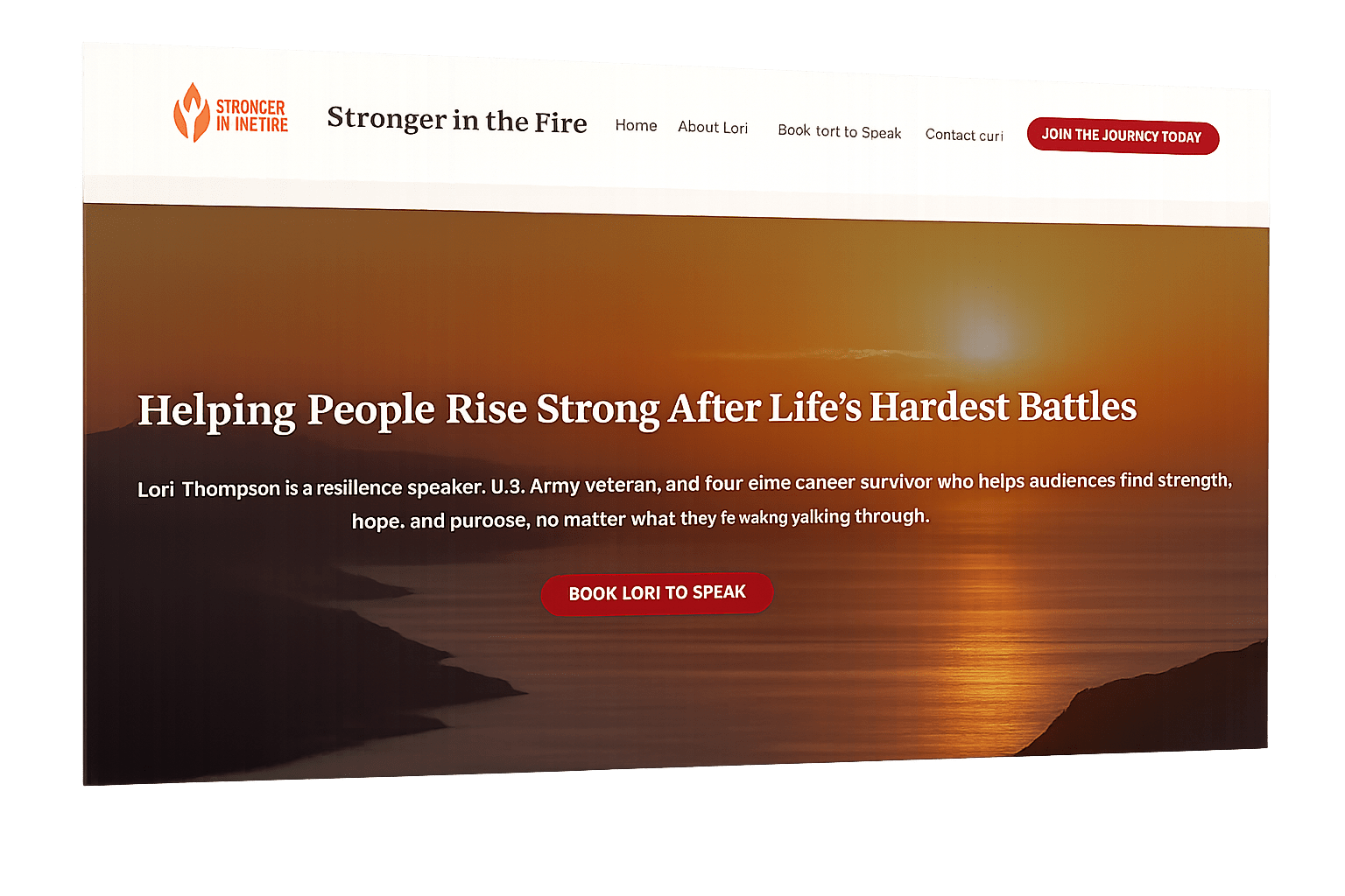 Stronger in the Fire Website Preview