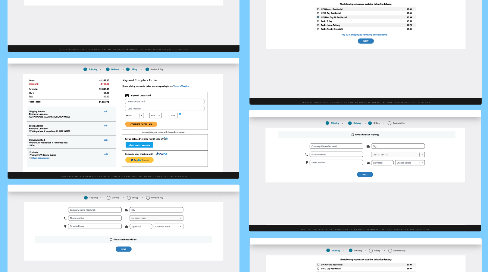 Desktop Checkout Process