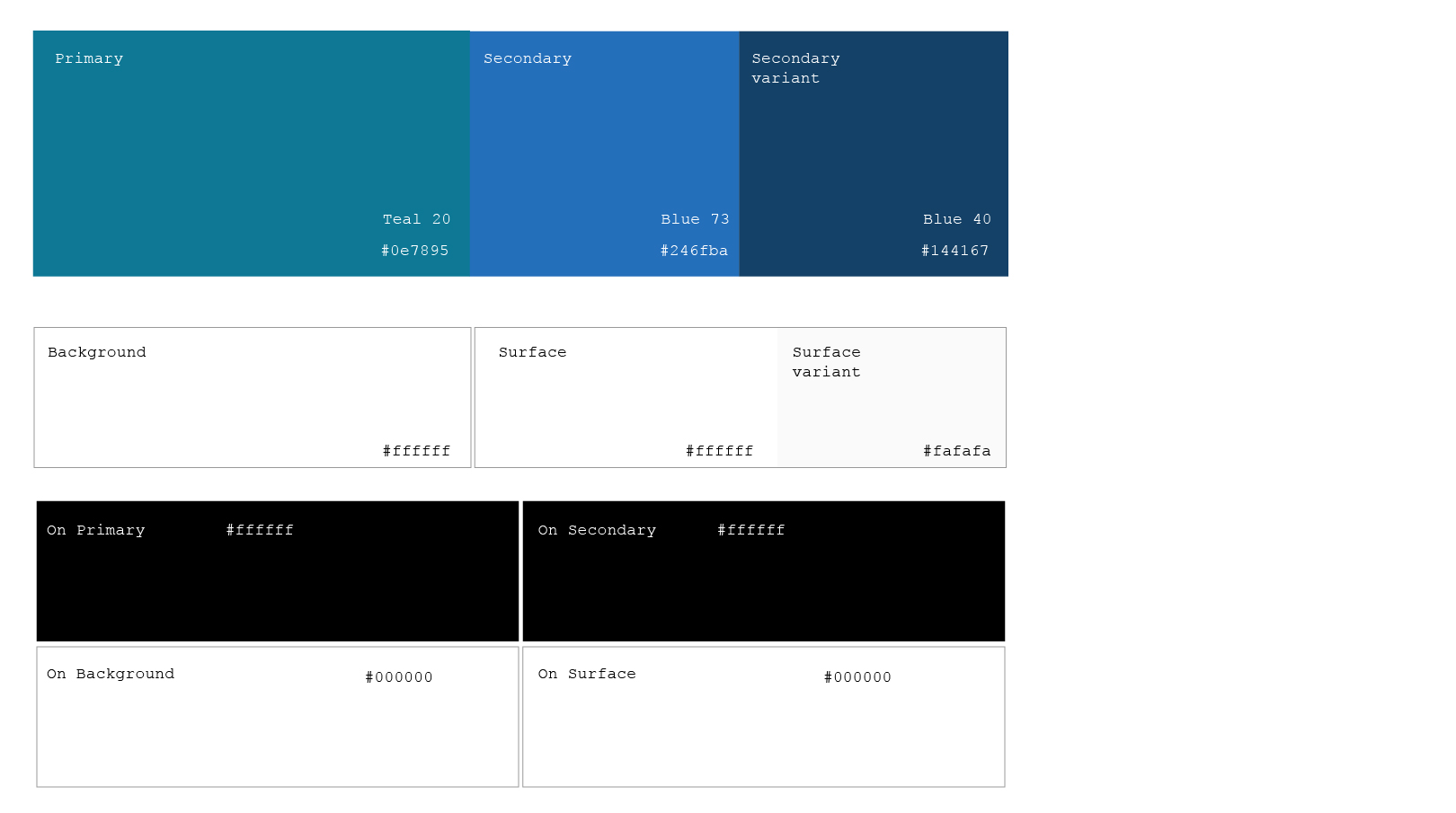 Google Material Color Card
