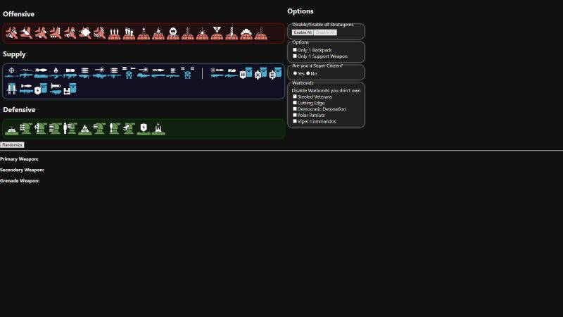 Loadout Randomizer Ver 1 R Helldivers - Best Gradient Pictures in Full HD