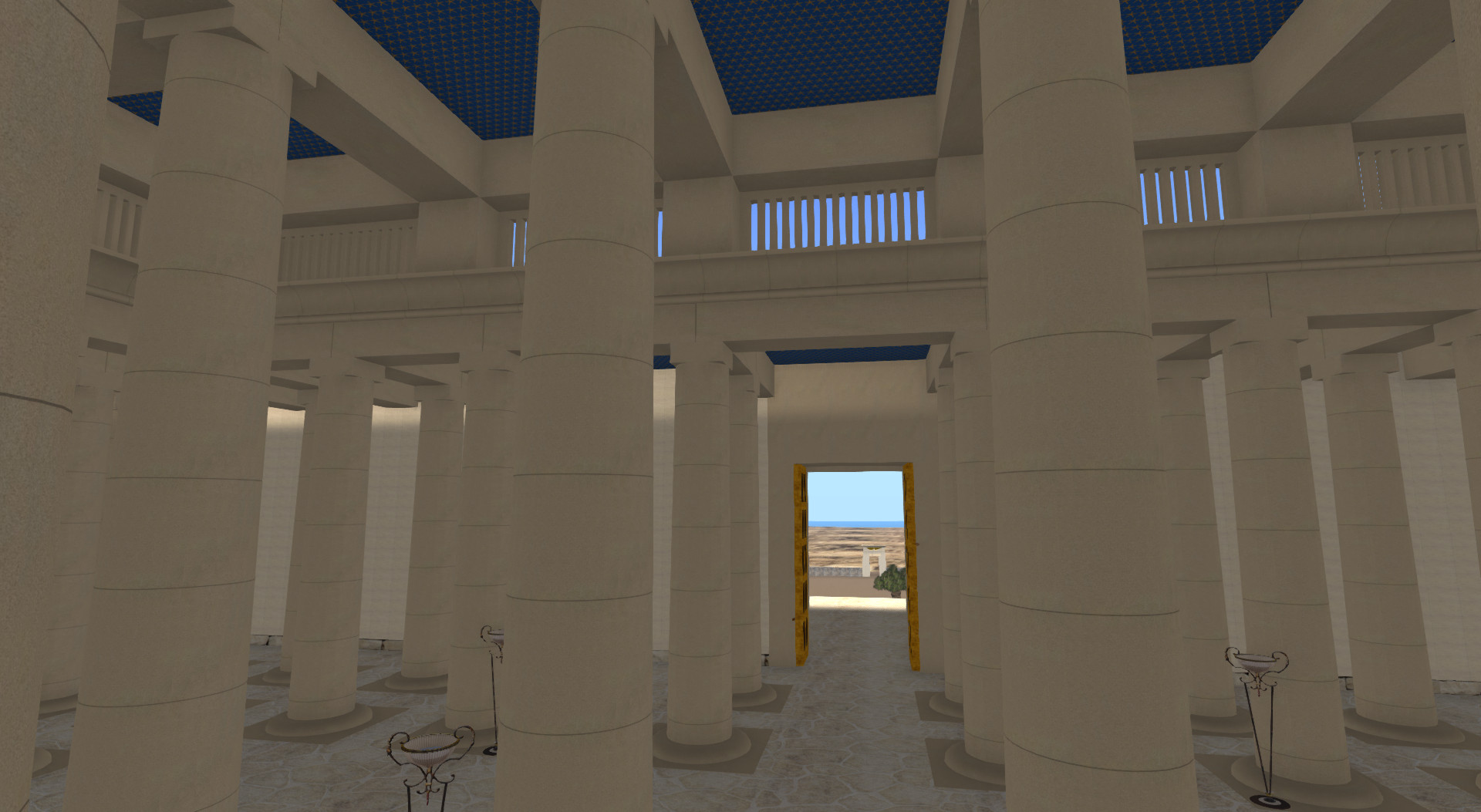 Photo of the Thutmose III temple build according to the Lipinska ground plan