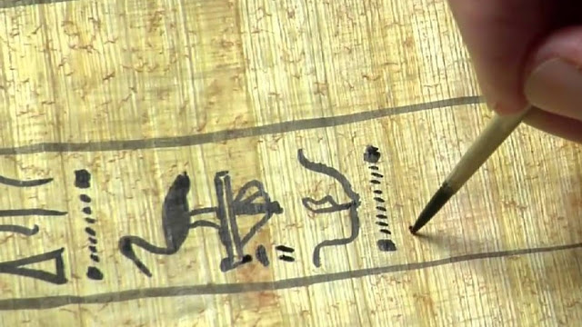 writing papyrus