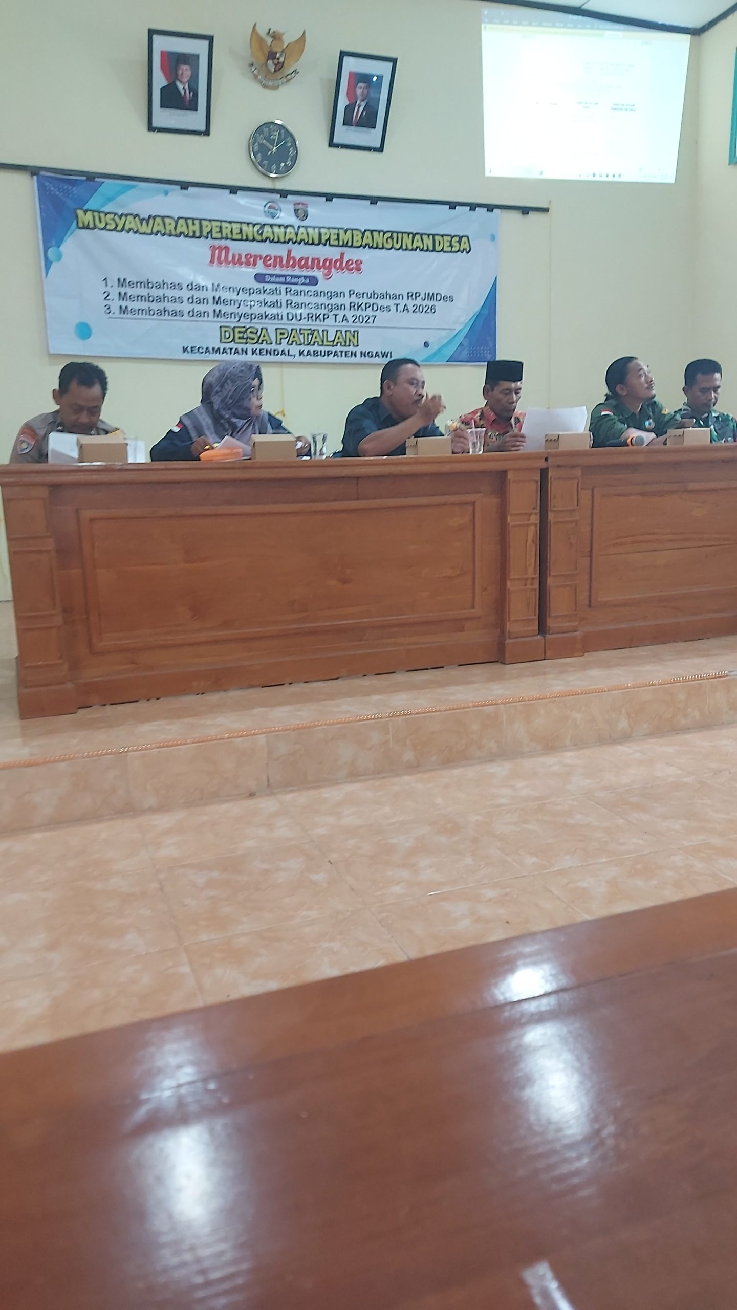 Sekretaris Camat Kendal Hadiri Musrenbangdes Desa Patalan.