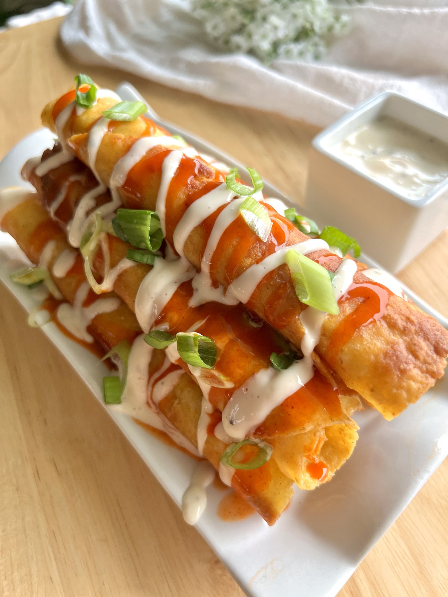 Buffalo Ranch Chicken Taquitos - Kenna's Cooks