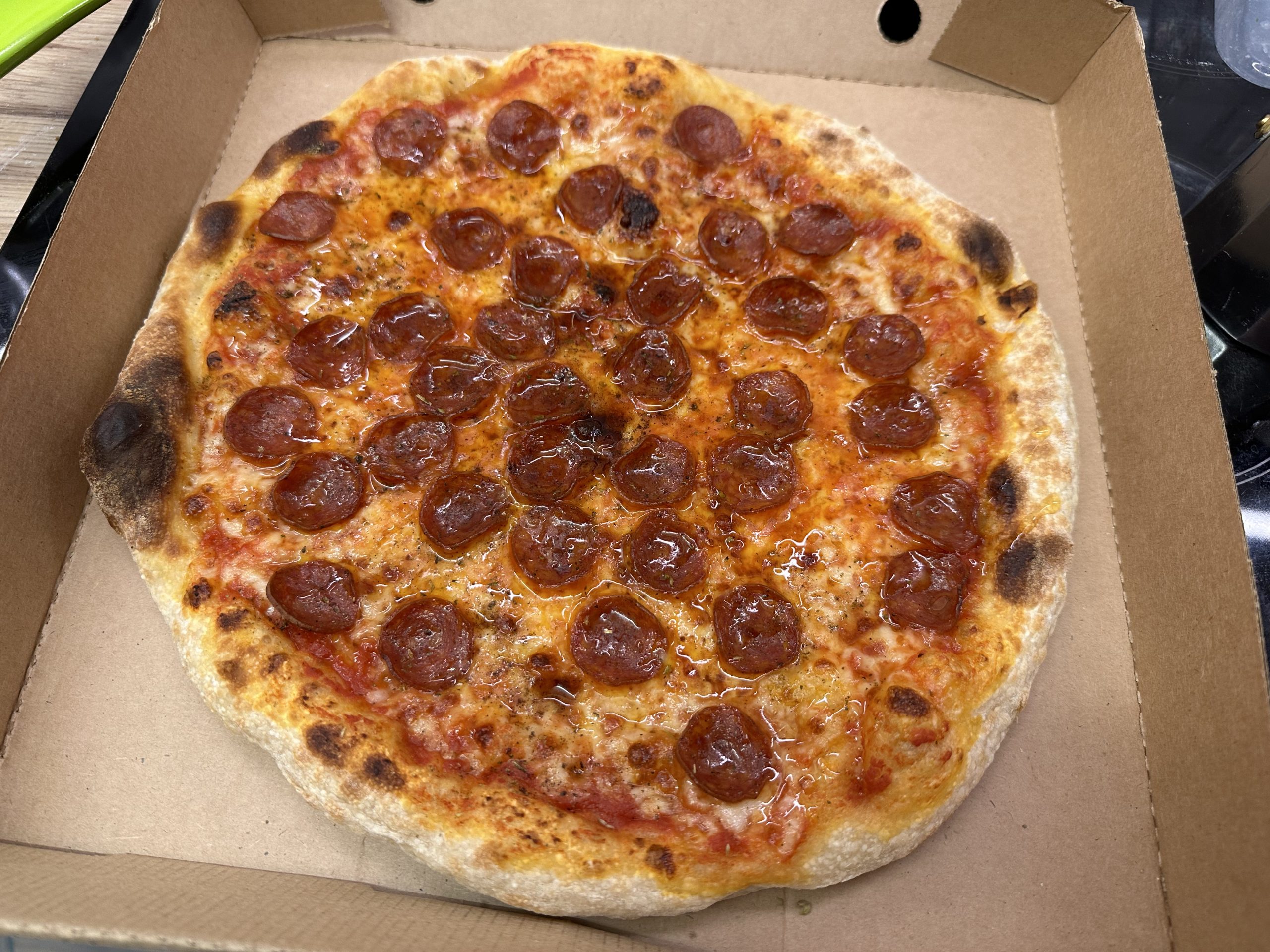 Pepperoni + Spicy Honey Pizza from a G3 Ferrari Pizza Oven. : r/Pizza