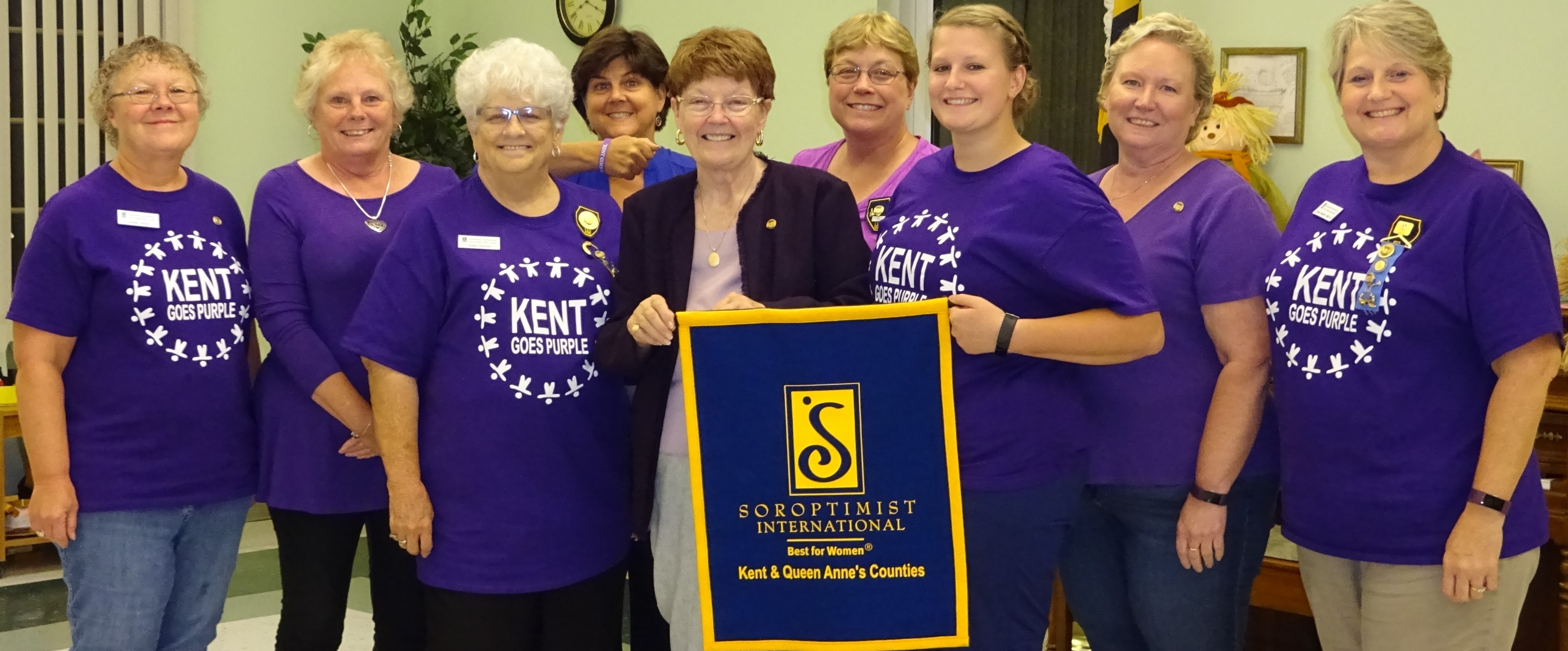 The Soroptimist International of Kent and Queen Anne’s Counties supported Kent Goes Purple