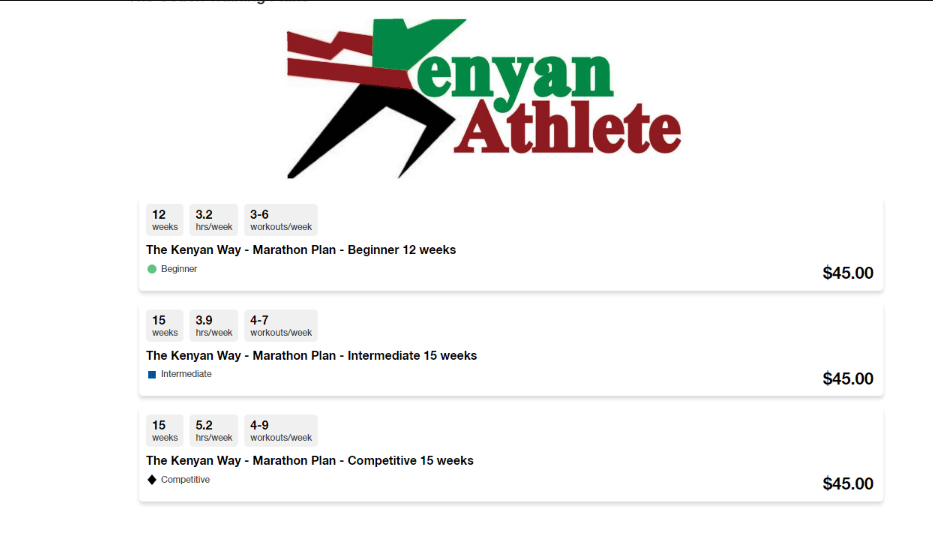 Marathon training -Kenyan way- plans go digital