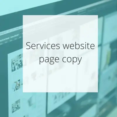 Services website page copy