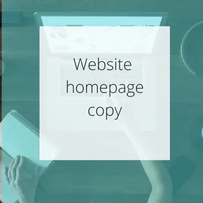 Website homepage copy
