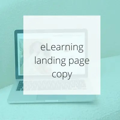 eLearning landing page copy