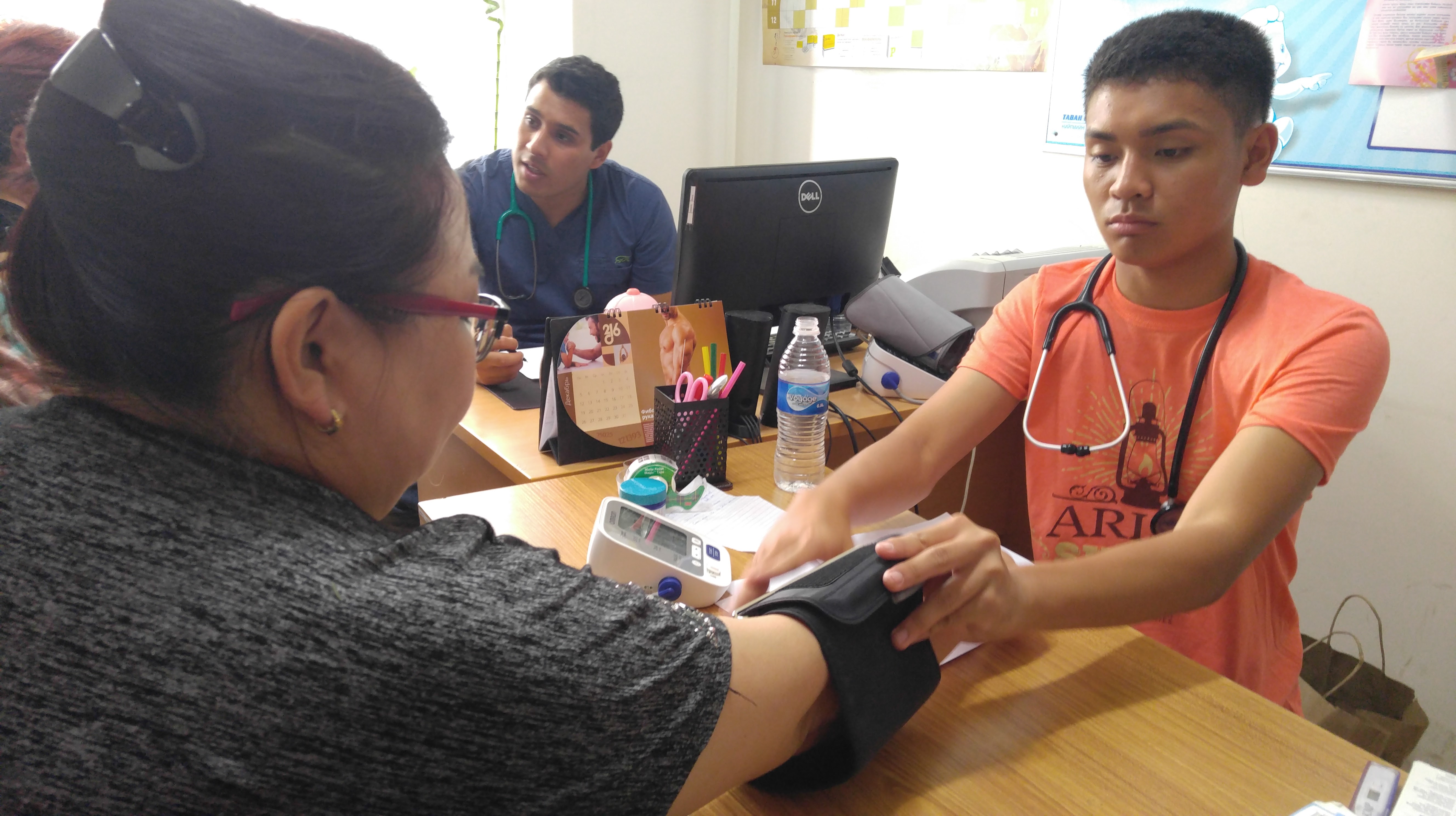 Quinton taking blood pressures