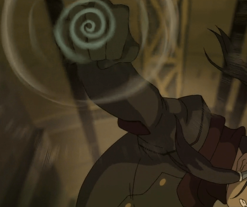 Korra airbends for the first time