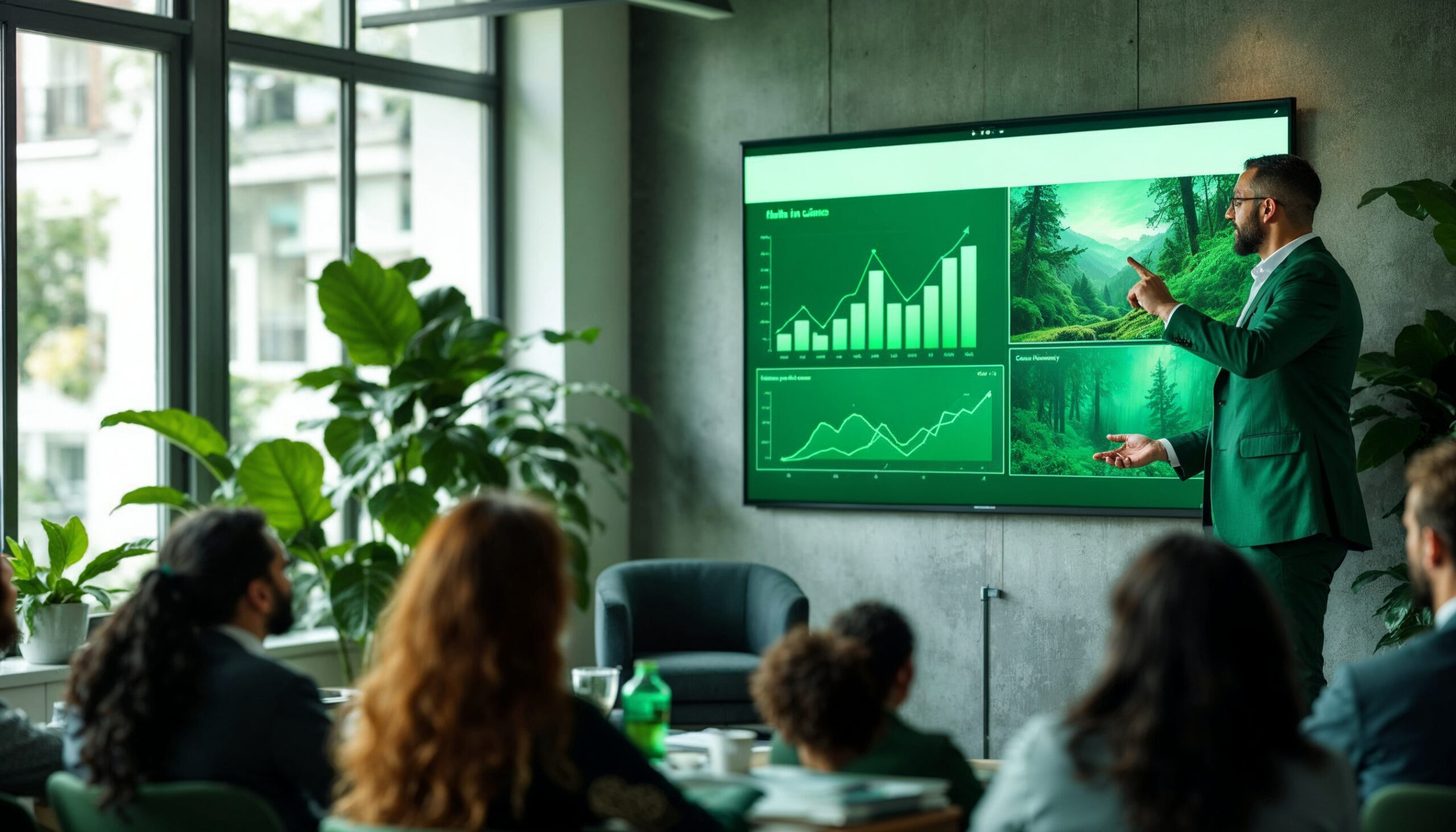 The Psychology of the Color GREEN in Business Presentations