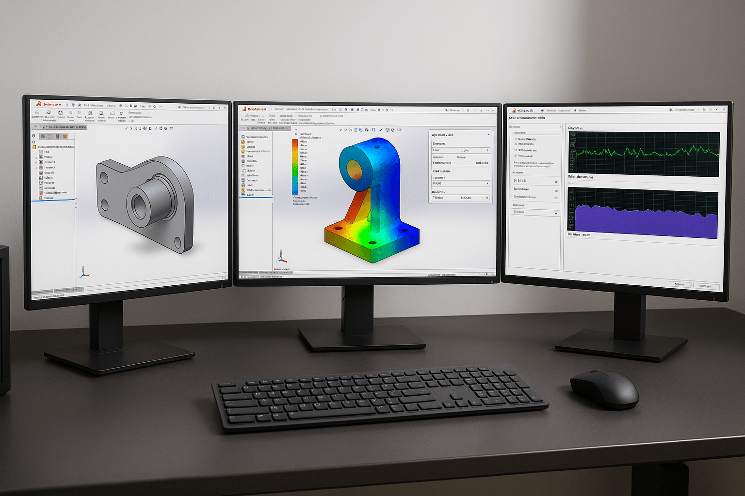 Modern CAD workstation optimized for SOLIDWORKS performance