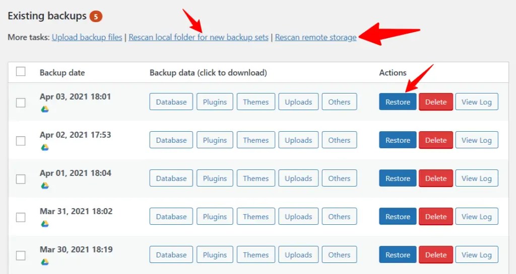 With the mainwp updraftplus extension you can control the updraftplus plugin settings for all your child sites directly from your mainwp dashboard. How To Restore Permanently Deleted Web Pages In Wordpress Key2blogging