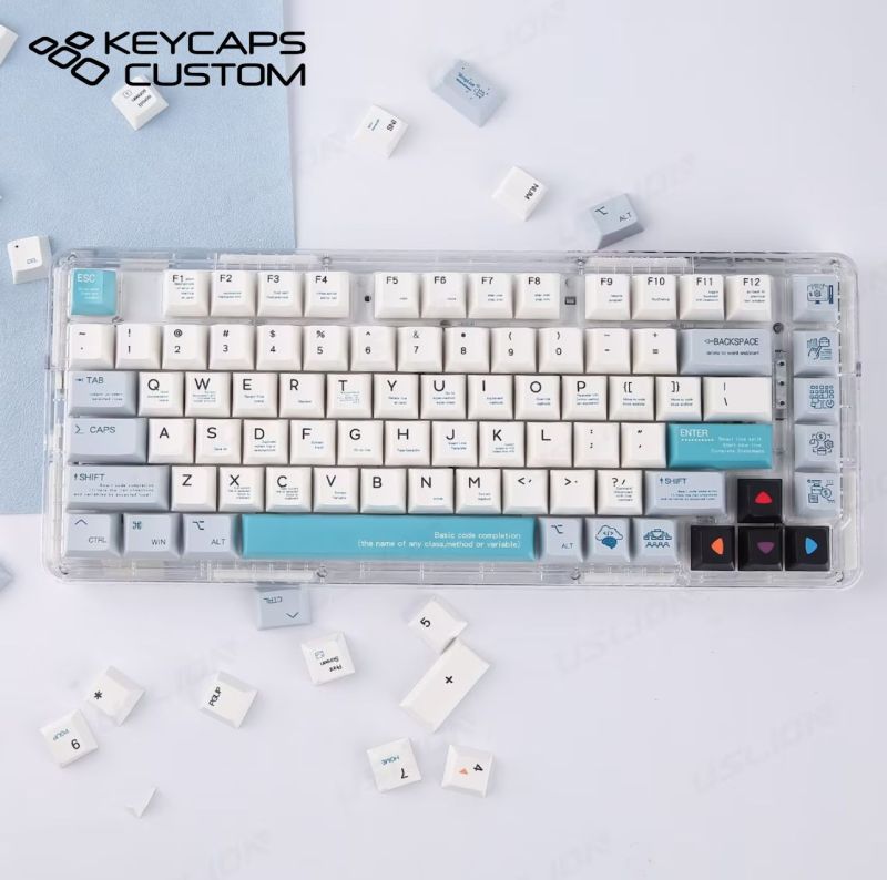 140keys Programmer Theme Keycap Set Eoa Profile Keycaps Pbt Keycap - Download Artistic Colorful Photo | Full HD