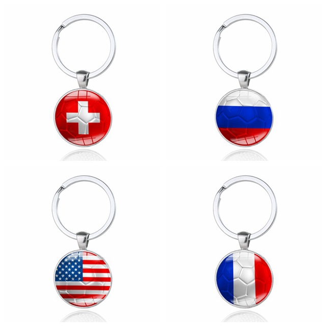 Custom American Flag Soccer Ball Keychain – USA Sports Promotional Metal Keyring