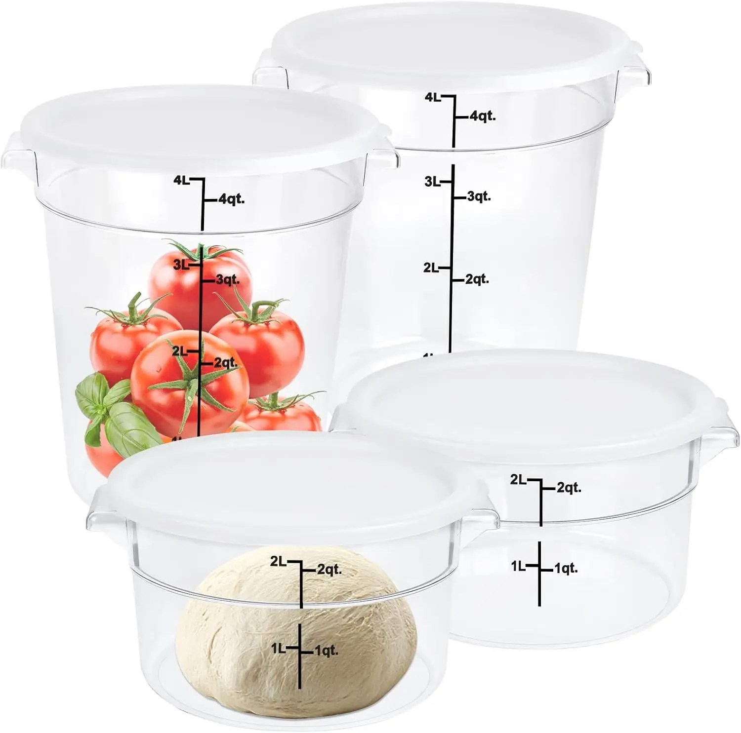 clear plastic proofing containers
