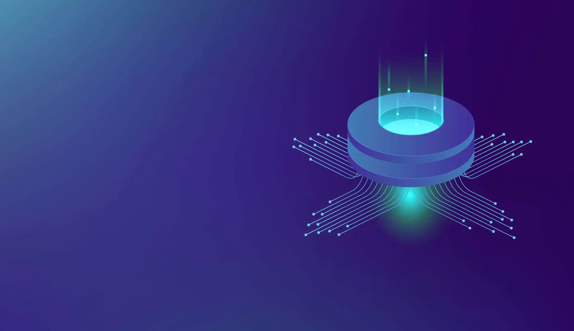 Futuristic digital observatory visualizing interconnected people, data, and global systems.
