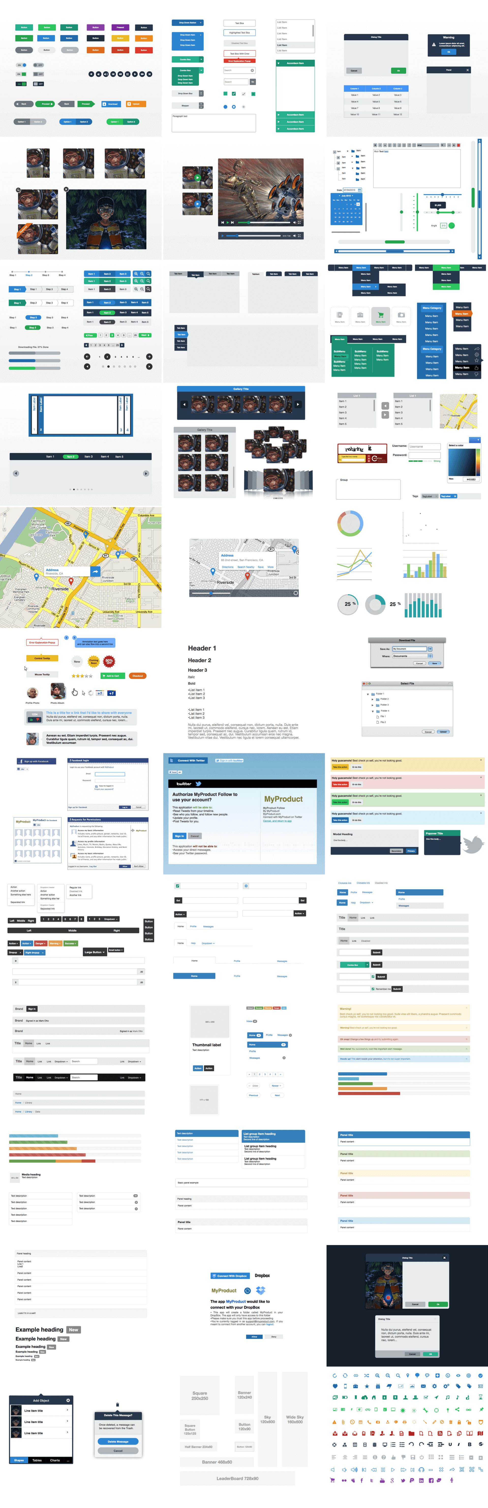 How to create mockups, wireframes, and ui prototypes using microsoft powerpoint · step1: Flat Ui Design Templates For Keynote And Powerpoint Keynotopia