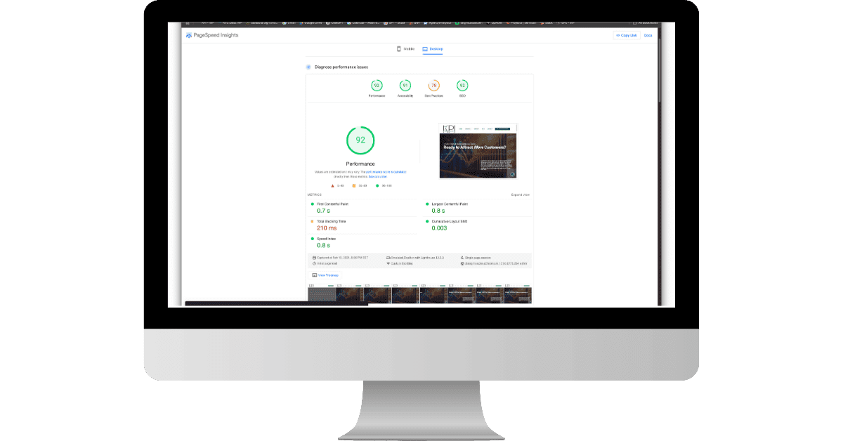 We analyze your website speed to identify what improvements can be made to increase speed.