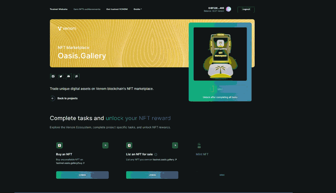 Venom Testnet Campaign task 6
