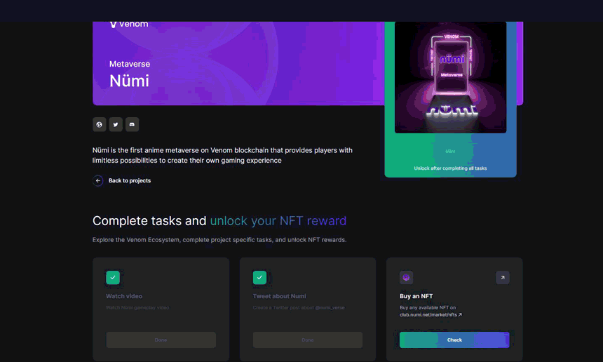 Venom Testnet Campaign task 9