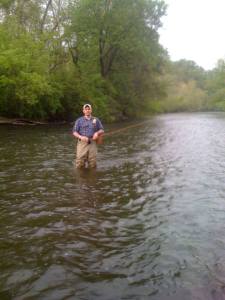 Peter on the Tulpehocken. One of our favorite places to fish.