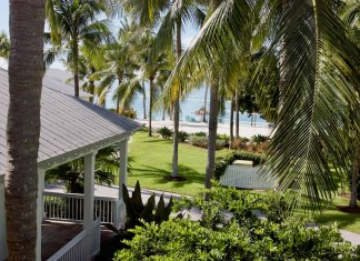 Be a Guest Again – Staycation at Sunset Key - A bench next to a palm tree - Florida Keys
