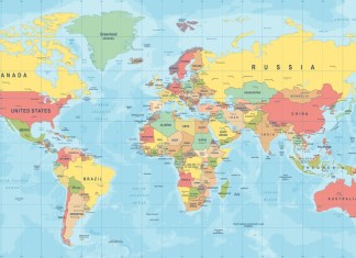 HOLIDAYS AROUND THE WORLD — HOLIDAY MAGAZINE a map of the world with all the countries